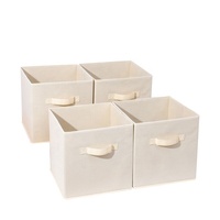Organisateurs de cube pliables personnalisés en tissu non tissé pour placard et bureau à domicile pour vêtements, chaussures, sacs et dossiers