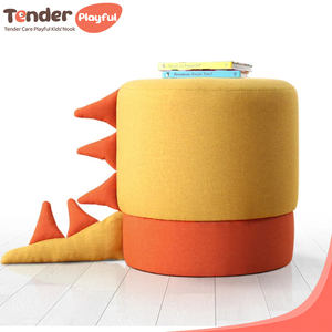 Tierno juguetón dinosaurio forma otomana niños reposapiés asiento <span class=keywords><strong>de</strong></span> espuma suave para sala <span class=keywords><strong>de</strong></span> juegos dormitorio muebles <span class=keywords><strong>de</strong></span> guardería - Product Image 1