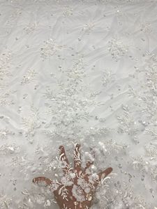 Váy cưới sang trọng vải với Thêu 3D Đẹp 3/7mm thêu sequin & Hạt lõi trắng Có Đính Cườm - Product Image 5