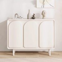 Meuble d'appoint moderne en chêne blanc pour salon, table d'entrée avec tiroirs, meuble d'appoint de salle à manger de haute qualité et luxueux