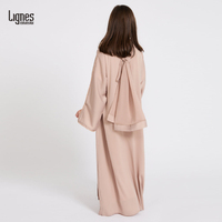 Robe Abaya à Capuche Ample pour Filles Arabes, Vêtement Doux du Moyen-Orient, Robe de Prière Ouverte
