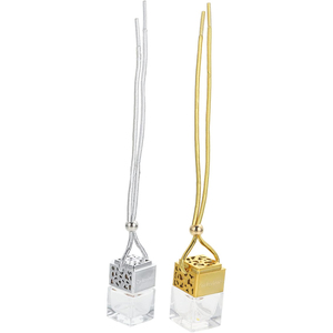 Bouteilles de parfum de voiture en verre de forme carrée de 8ml Parfum d'ambiance Bouteille vide suspendue de diffuseur de voiture - Product Image 1