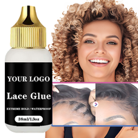Vente en gros Colle pour perruque en dentelle Colle à dentelle extra forte imperméable avec logo personnalisé pour maintien du couvercle en or