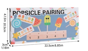 ของเล่นไม้ทำไอศกรีมสำหรับเด็ก ชุดของเล่นบทบาทสมมติ เสริมสร้างการคิดเชิงตรรกะสำหรับเด็กเล็ก ของเล่นไม้เสริมพัฒนาการแบบมอนเตสซอรี่ ของเล่นครัวไม้สำหรับ<span class=keywords><strong>เด็ก</strong></span> - Product Image 6