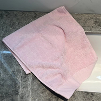 Serviettes de visage moelleuses avec logo personnalisé rose propre 100% coton serviettes de visage lavables en machine épaisses et très absorbantes pour la maison/hôtel