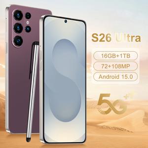 <span class=keywords><strong>Smartphone</strong></span> S26 Ultra Originale Sbloccato, Schermo Full HD da 7.3 Pollici, 16GB+1TB, Android 15, Fotocamera Posteriore da 108MP, Riconoscimento Facciale, Inglese/Francese - Product Image 1
