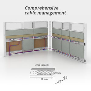 Vách ngăn văn phòng Soho bằng gỗ, bàn làm việc có vách kính, vách ngăn phòng làm việc, buồng làm việc tổng đài, vách ngăn văn phòng - Product Image 6
