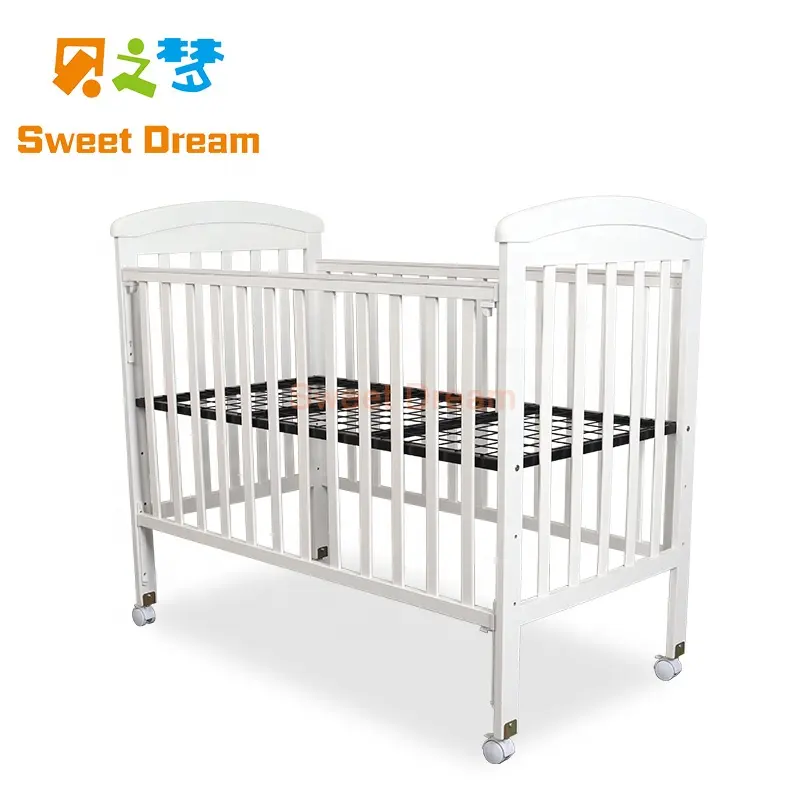 Wholesale multi-purposes metal bed board baby wooden bed swinging crib