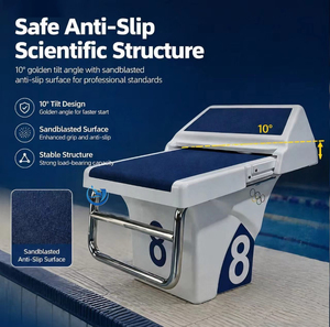 Bloc de départ portable standard fourni par le fabricant pour piscines, accessoire de plateforme de saut et de plongée pour piscine - Product Image 5