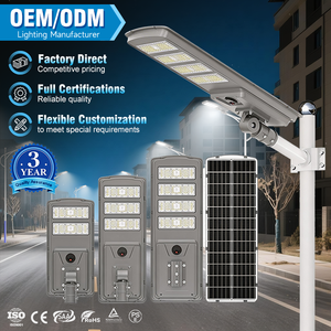 חדש מוסמך חיצוני ip65 100w 150w סוללות ליתיום אלומיניום 200w הוביל אור רחוב סולארי - Product Image 1
