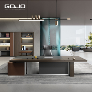 Escritorio ejecutivo de madera ergonómico moderno del fabricante superior Diseño Premium Gerente de OEM Muebles de oficina Económicos - Product Image 2