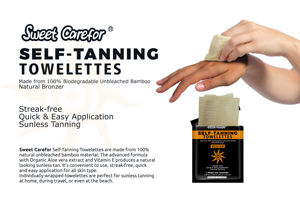 Toallitas bronceadoras de bambú biodegradables de fábrica, toallitas autobronceadoras, naturales, sin sol - Product Image 4