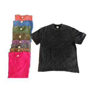 Camisetas de 260 g/m² para Hombre, Tallas Grandes, Algodón Lavado al Ácido, Coloridas, Lisas, con Hombros Caídos y Estampado Personalizado para <span class=keywords><strong>Chicos</strong></span> - Product Image 2