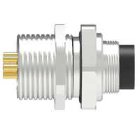 Connecteur automobile certifié IEC 8 broches mâle/femelle à montage sur panneau PCB, étanche IP67, à souder, pour bus, ODM/OEM, M16