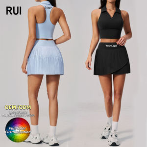 ชุดออกกำลังกายโยคะ RUIQUWIN OEM สำหรับผู้หญิง กระโปรงสั้นแห้งเร็ว ระบายอากาศได้ดี เหมาะสำหรับเล่นกีฬา เทนนิส ใส่สบาย - Product Image 1