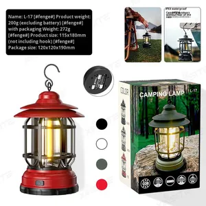 Outdoor Camping Lantern Portable Multifunctional LED <b>Tent</b> Light Type-C Rechargeable ABS Material Warm White Picnic Barbecue - Product Image 5