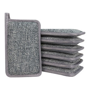 Paños de Limpieza de Alambre Plateado, Toallas Absorbentes para Platos, Estropajos de Acero, Paños de Doble Uso para Lavar Platos en Seco/Húmedo, Juego de Herramientas de Limpieza para Cocina - Product Image 1