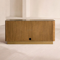 Buffet Prestigieux Mappa Burl, Meuble de Rangement Moderne à 3 Portes, Armoire de Luxe Esthétique Héritage avec Socle Plinthe pour Entrée