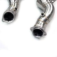 MPER untuk Mercedes AMG GLC43 X253 M276 3.0T Downpipe Baja Tahan Karat dengan Pelindung Panas 3 Inci Aliran Tinggi Suara Sporty