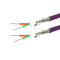 Cable blindado de comunicación Profibus Fieldbus DP con conductor de cobre sólido de 2 núcleos y 22AWG