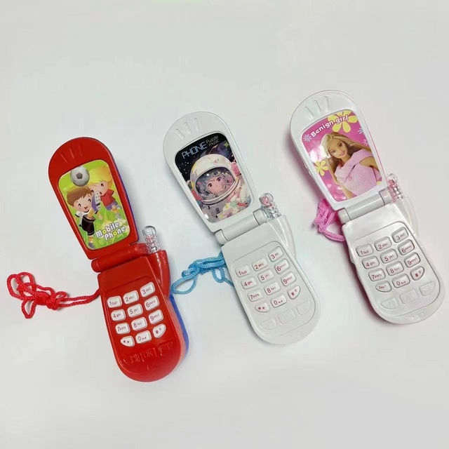 Children's Simulation Flip Phone Music Early Education Puzzle Enlightenment Baby Lighting Toys Waterproof 0-3 Months Display