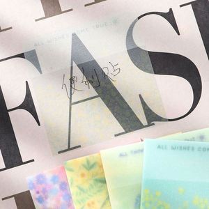 HengXin <b>Sticky</b> <b>Note</b> Transparent With Shining Lucky Flowers Stationery Memo Pad Creative School Supplies - Product Image 3