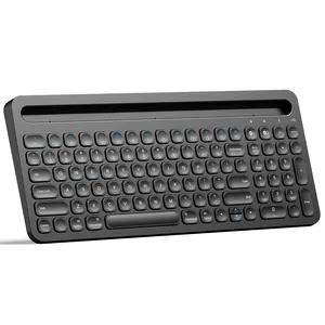 Diseño personalizado Multi-dispositivo tecla redonda tastatur Deutschland teclado inalámbrico Bluetooth europeo teclado mágico para iPad pro 12,9