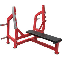 Banc plat professionnel robuste pour l'entraînement musculaire en salle de sport commerciale
