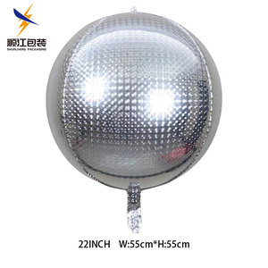 4Dスフィア箔バルーン22インチ32インチピュアカラーアルミラウンドサークルバロン4Dディスコ箔バルーンパーティー用ウェディングデコレーション - Product Image 5