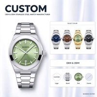 Nouvelle conception de montre personnalisée, fabricant de montres de luxe, personnalisation avec logo, mouvement japonais, acier, montre-bracelet pour homme, montres à quartz