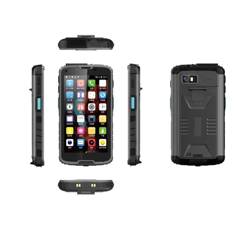 5-дюймовый экран высокого разрешения 2,4G и 5G двухдиапазонный Wi-Fi 1D/2D сканер штрих-кода NFC мобильный UHF RFID ридер