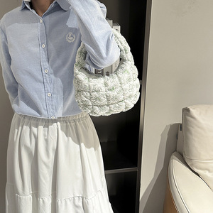Borsa Mini a Forma di Raviolo con Fiori in PU e Zip per Donna, Nuova Collezione 2025, Vendita all'Ingrosso dalla Cina - Product Image 4