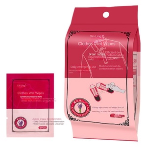 Enhanced <b>White</b> Clothes Wipes Spot Quick Stain Removal Wet Wipes <b>Small</b> <b>Bag</b> Portable Thickened Cleansing Wipes - Product Image 5