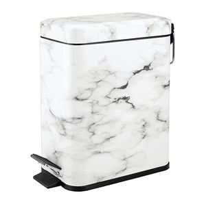 Poubelle rectangulaire en tôle de style <span class=keywords><strong>Lidl</strong></span>, poubelle de cuisine, poubelle avec couvercle - Product Image 1