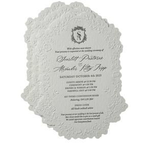 Cartes postales personnalisées haut de gamme, impression typographique de qualité supérieure, invitations de mariage, papier coton texturé gaufré - Product Image 1