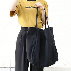 Trendy Black Tote <b>Bags</b> Shopper Custom Logo Custom Wholesale Shoulder Canvas Shopping <b>Bag</b> - Product Image 3