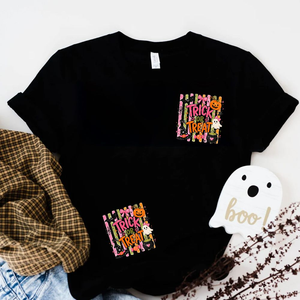HONGCAI Décalque thermocollant Halloween pour T-shirt et sweat à capuche, motifs Farce ou Friandise, Chaudron, Chapeau de Sorcière, Fantôme, Bonbons, Vente en gros - Product Image 6