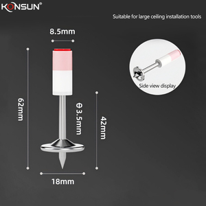 Clavos de Fijación para Conductos KONSUN de 8.5x32mm, Perfil Delgado, Clavos para Abrazaderas de Tuberías de 25mm, Fijación Integral para Rieles Estrechos |   OEM - Product Image 3