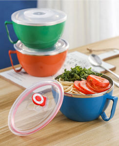 Bol à soupe et nouilles en acier inoxydable 304 Syh696 avec couvercle pour ramen, fruits, riz, salade et emballage alimentaire – Vente en gros - Product Image 6