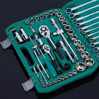 Juego de Herramientas de Reparación de Automóviles de Alta Calidad, 61 Piezas, Juego de Llaves de Trinquete, Herramientas Manuales con Destornillador Mecánico, en Caja