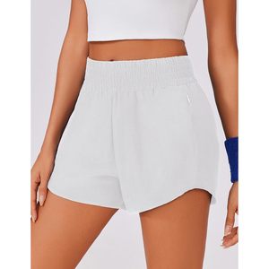 Pantalones cortos para correr de cintura alta FOXA con bolsillos con cremallera para mujer, pantalones cortos deportivos ligeros para entrenamiento en gimnasio, forro de malla de secado rápido - Product Image 3