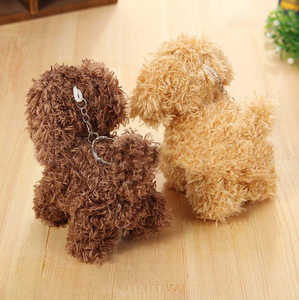 Sıcak satış yüksek kalite Teddy doldurma Pet peluş doldurulmuş hayvanlar oyuncaklar çocuklar için sevimli yavru köpek anahtarlık hediye - Product Image 2