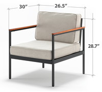 Meubles de jardin de luxe, canapé d'extérieur en aluminium, meubles de Patio, fauteuil, canapé et Table