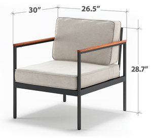 Muebles de Jardín de lujo para exteriores, sofá de aluminio, sillón de Patio, juego de mesa - Product Image 5