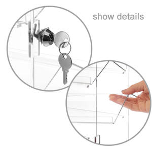 ארון תצוגה אקרילי באיכות גבוהה ברורה במקרה של תצוגה אקרילית אנקית גדולה עם מנעול - Product Image 3