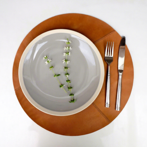 Set de dessous de plat en cuir véritable double face, résistant à la chaleur et imperméable, pour table à manger, vente en gros LPM-0150 - Product Image 1