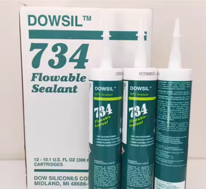 QY109 734 silicone résistant aux hautes températures mastic de qualité alimentaire haute résistance avec liquide transparent fluide 300ml - Product Image 3