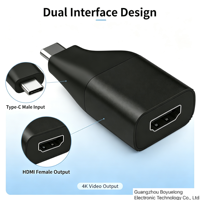 Adaptateur Type C vers HDTV 4K 30Hz, convertisseur USB C mâle vers HDTV femelle, Plug and Play pour ordinateur portable, téléphone, tablette vers TV, moniteur, projecteur