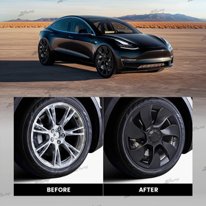 Enjoliveurs <span class=keywords><strong>de</strong></span> roue personnalisés JZ 19 <span class=keywords><strong>pouces</strong></span> pour Tesla Model Y Noir mat Protection <span class=keywords><strong>de</strong></span> roue pour 2020-2023 Accessoires Gemini - Product Image 4