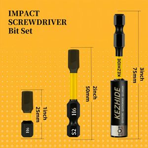 Kezhide Hex Bit Set 21 Pc H1.5 H6 25mm 50mm Impact Driver Bits Metric Industrial Chrome Vanadium Steel - Product Image 2